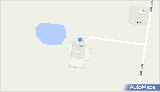 Zakrzew, Zakrzew, 102, mapa Zakrzew