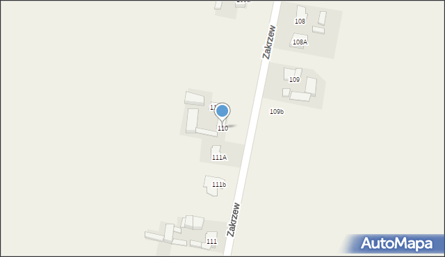 Zakrzew, Zakrzew, 110, mapa Zakrzew