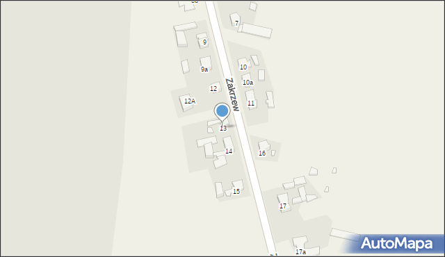 Zakrzew, Zakrzew, 13, mapa Zakrzew