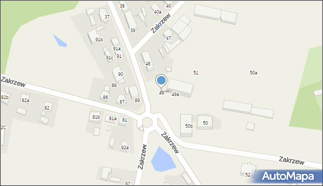Zakrzew, Zakrzew, 49, mapa Zakrzew