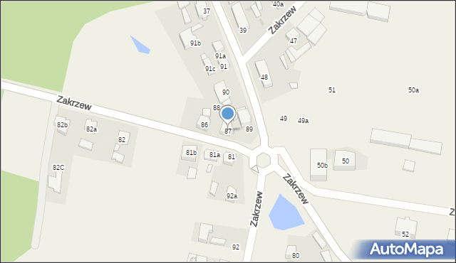 Zakrzew, Zakrzew, 87, mapa Zakrzew