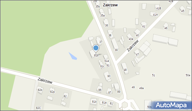 Zakrzew, Zakrzew, 91b, mapa Zakrzew