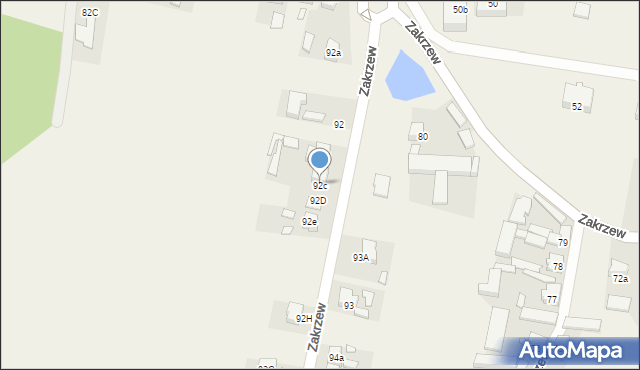 Zakrzew, Zakrzew, 92c, mapa Zakrzew