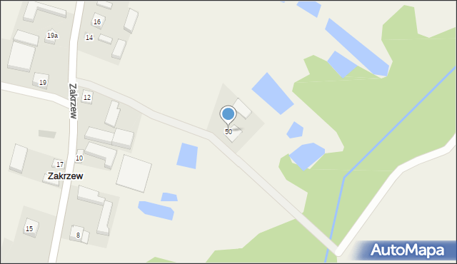 Zakrzew, Zakrzew, 50, mapa Zakrzew