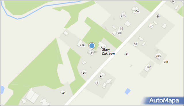 Zakrzew, Zakrzew, 43, mapa Zakrzew