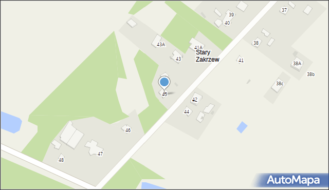 Zakrzew, Zakrzew, 45, mapa Zakrzew