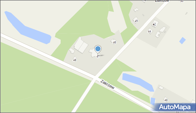 Zakrzew, Zakrzew, 47, mapa Zakrzew