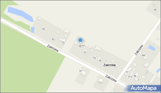 Zakrzew, Zakrzew, 52, mapa Zakrzew