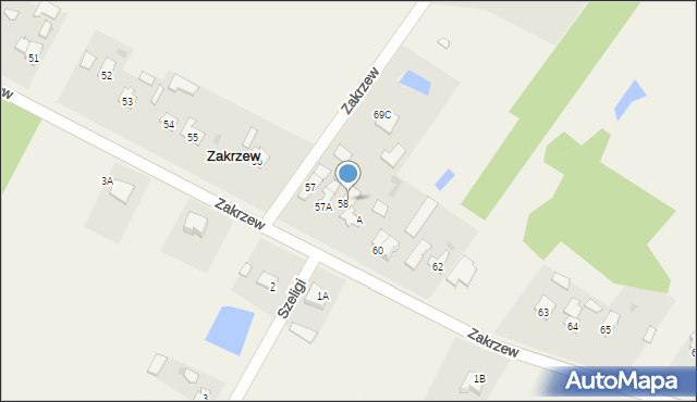 Zakrzew, Zakrzew, 59, mapa Zakrzew