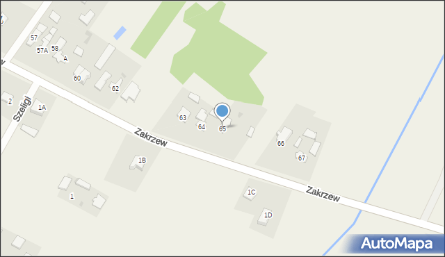 Zakrzew, Zakrzew, 65, mapa Zakrzew