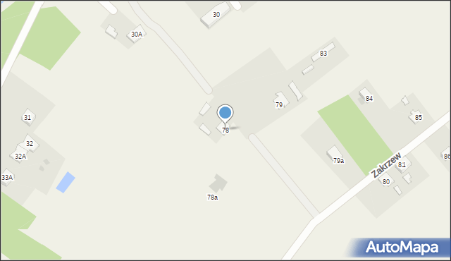 Zakrzew, Zakrzew, 78, mapa Zakrzew