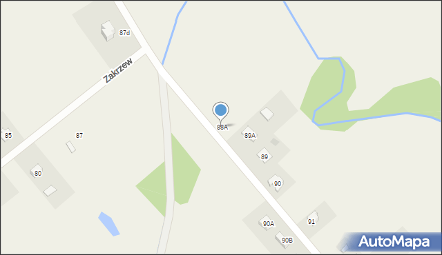 Zakrzew, Zakrzew, 88A, mapa Zakrzew