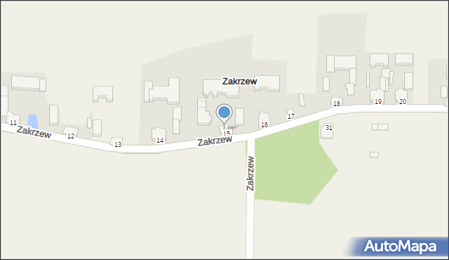 Zakrzew, Zakrzew, 15a, mapa Zakrzew