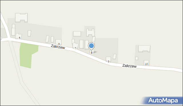 Zakrzew, Zakrzew, 8, mapa Zakrzew