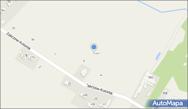 Zakrzew-Kolonia, Zakrzew-Kolonia, 9a, mapa Zakrzew-Kolonia