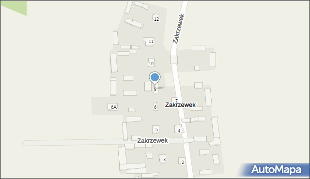 Zakrzewek, Zakrzewek, 8, mapa Zakrzewek