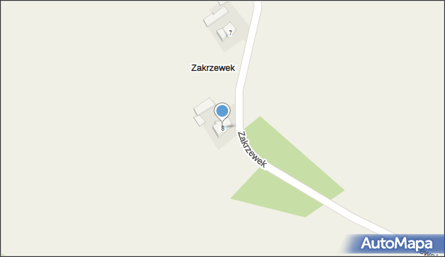 Zakrzewek, Zakrzewek, 8, mapa Zakrzewek