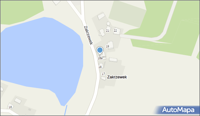 Zakrzewek, Zakrzewek, 18a, mapa Zakrzewek