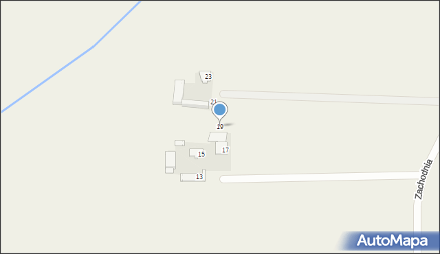 Zakrzewice, Zachodnia, 19, mapa Zakrzewice