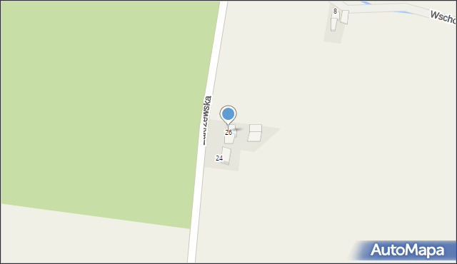 Zakrzewice, Zakrzewska, 26, mapa Zakrzewice