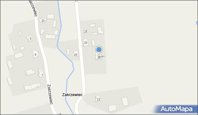 Zakrzewiec, Zakrzewiec, 28, mapa Zakrzewiec