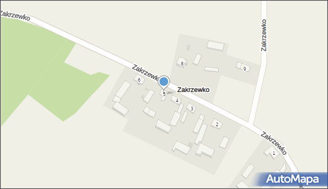 Zakrzewko, Zakrzewko, 5, mapa Zakrzewko