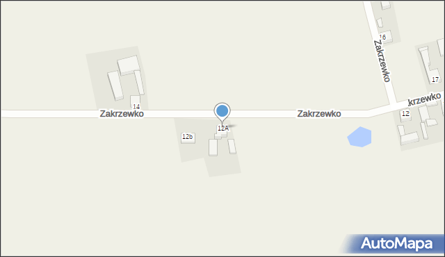 Zakrzewko, Zakrzewko, 12A, mapa Zakrzewko
