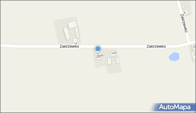 Zakrzewko, Zakrzewko, 12b, mapa Zakrzewko