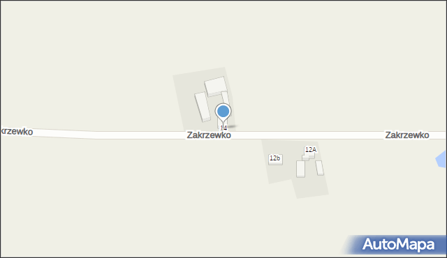 Zakrzewko, Zakrzewko, 14, mapa Zakrzewko
