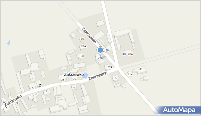 Zakrzewko, Zakrzewko, 27b, mapa Zakrzewko