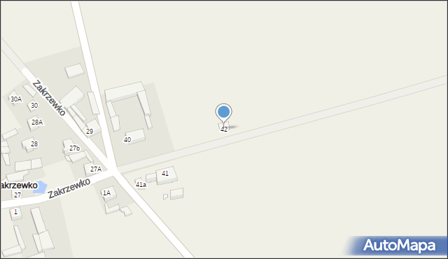 Zakrzewko, Zakrzewko, 42, mapa Zakrzewko