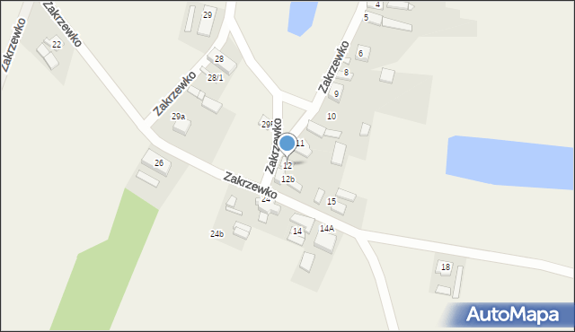 Zakrzewko, Zakrzewko, 12, mapa Zakrzewko
