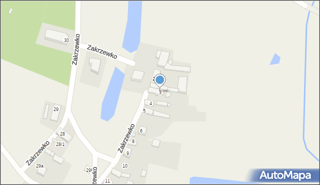 Zakrzewko, Zakrzewko, 3, mapa Zakrzewko