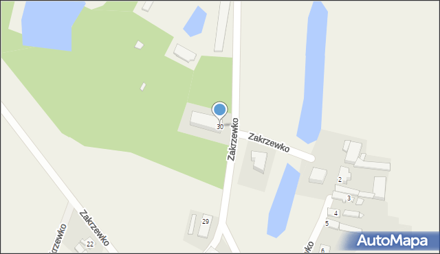 Zakrzewko, Zakrzewko, 30, mapa Zakrzewko