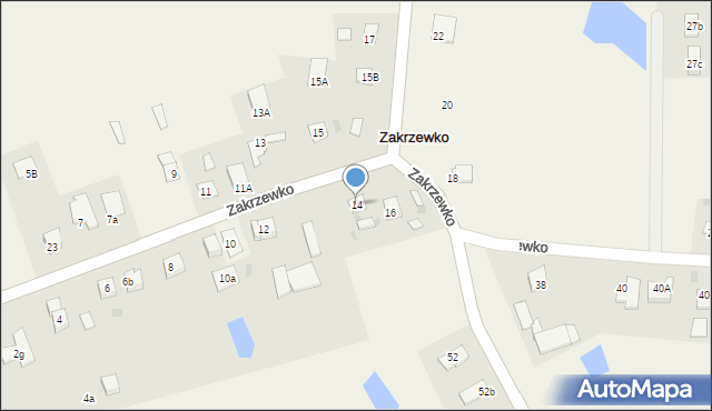 Zakrzewko, Zakrzewko, 14, mapa Zakrzewko