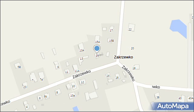 Zakrzewko, Zakrzewko, 15, mapa Zakrzewko