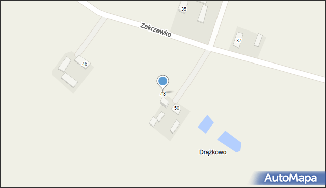 Zakrzewko, Zakrzewko, 48, mapa Zakrzewko