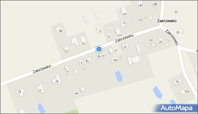 Zakrzewko, Zakrzewko, 8, mapa Zakrzewko