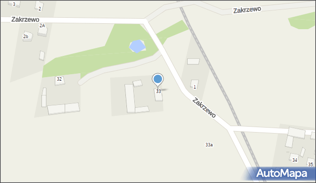 Zakrzewo, Zakrzewo, 33, mapa Zakrzewo