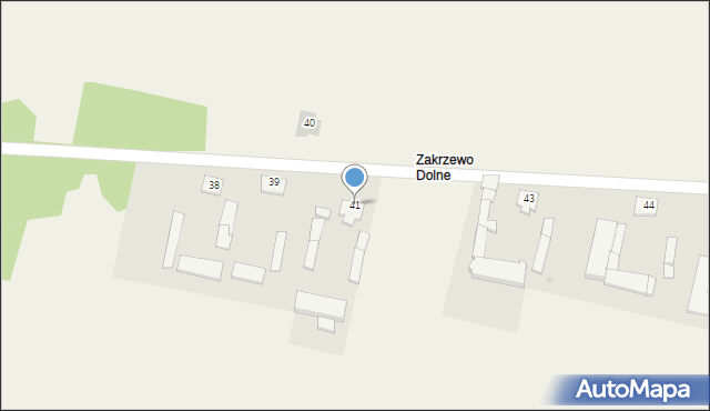 Zakrzewo, Zakrzewo, 41, mapa Zakrzewo