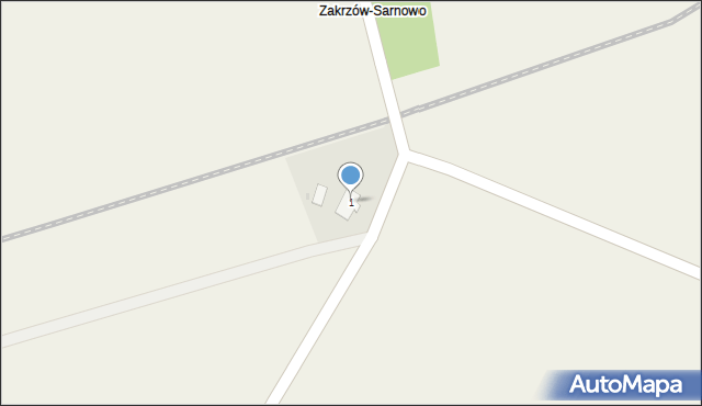 Zakrzewo, Zakrzewo, 1, mapa Zakrzewo