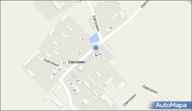 Zakrzewo, Zakrzewo, 5a, mapa Zakrzewo