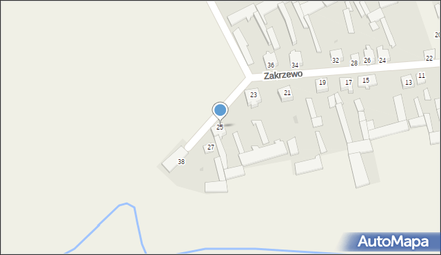 Zakrzewo, Zakrzewo, 25, mapa Zakrzewo