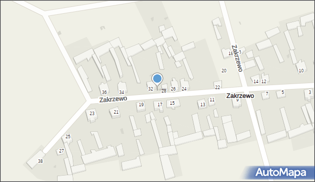 Zakrzewo, Zakrzewo, 30, mapa Zakrzewo