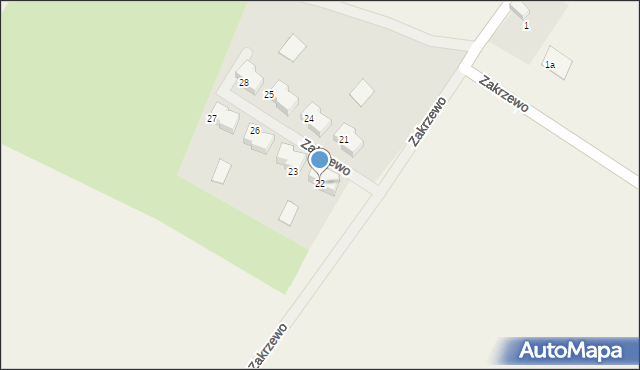 Zakrzewo, Zakrzewo, 22, mapa Zakrzewo