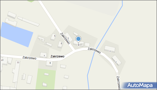 Zakrzewo, Zakrzewo, 4, mapa Zakrzewo