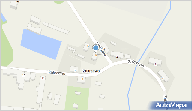 Zakrzewo, Zakrzewo, 6, mapa Zakrzewo