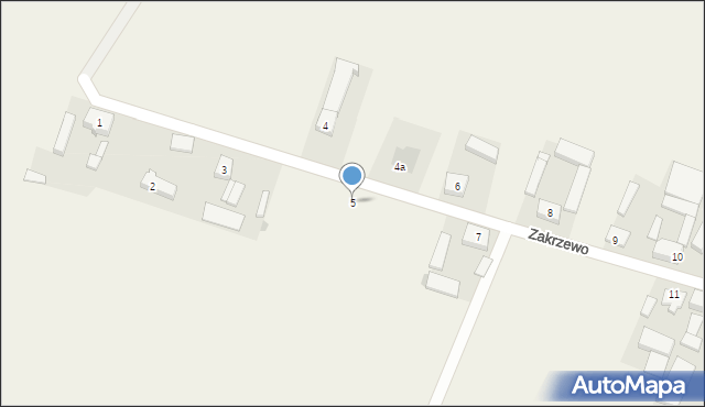 Zakrzewo, Zakrzewo, 5, mapa Zakrzewo