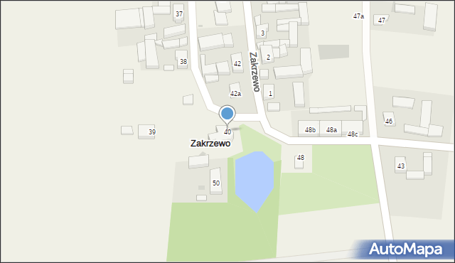 Zakrzewo, Zakrzewo, 40, mapa Zakrzewo