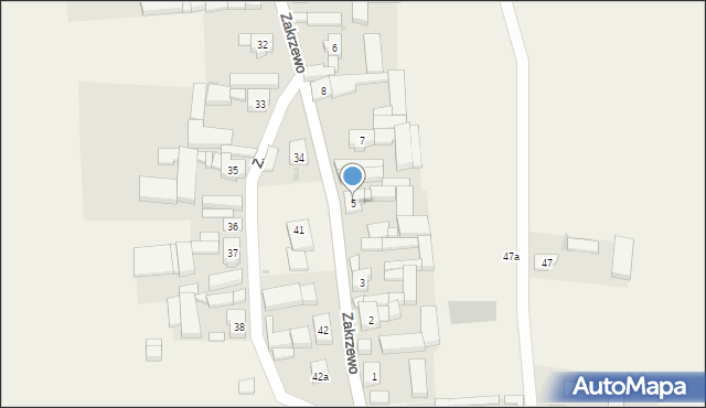 Zakrzewo, Zakrzewo, 5, mapa Zakrzewo